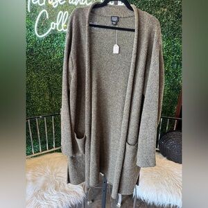 Eileen Fisher Woman Long Open Cardigan Wool Blend